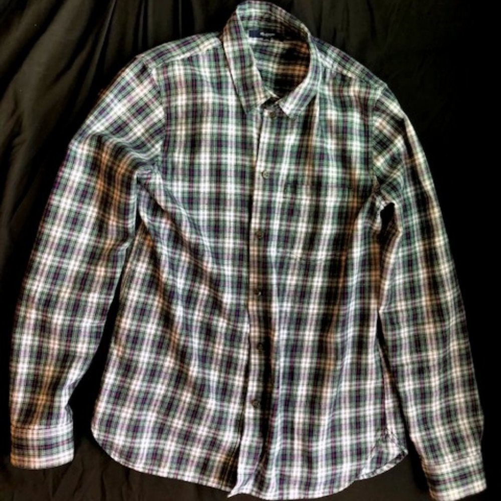 Madewell Women's Oversized Classic Ex Boyfriend Flannel Plaid Shirt